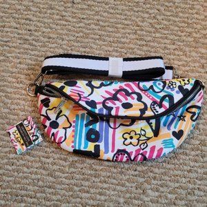 Brighton Graffiti Love Crossbody Belt Bag Fanny Pack 70's Retro D30265 NEW